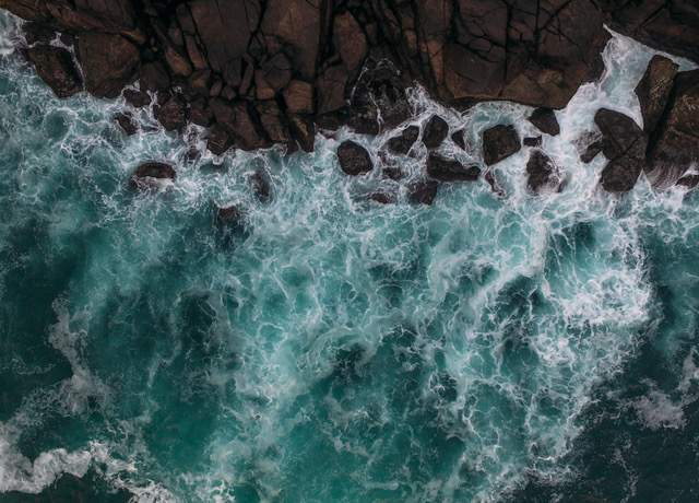 Aerial View of Na Pali Coast on Kauai island, Hawaii
